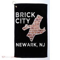 Brick City Newark NJ City New Jersey Map graphic Golf Towel thumb 0
