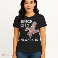 Brick City Newark NJ City New Jersey Map graphic Women's T-Shirt thumb 4