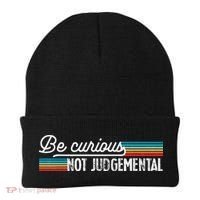 Be Curious Not Judgemental Motivation Inspirational Beanie thumb 0