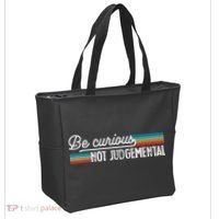 Be Curious Not Judgemental Motivation Inspirational Tote Bag thumb 2