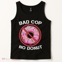 Bad Cop No Donut Law Enforcement Policeman Police Officer Tank Top thumb 2