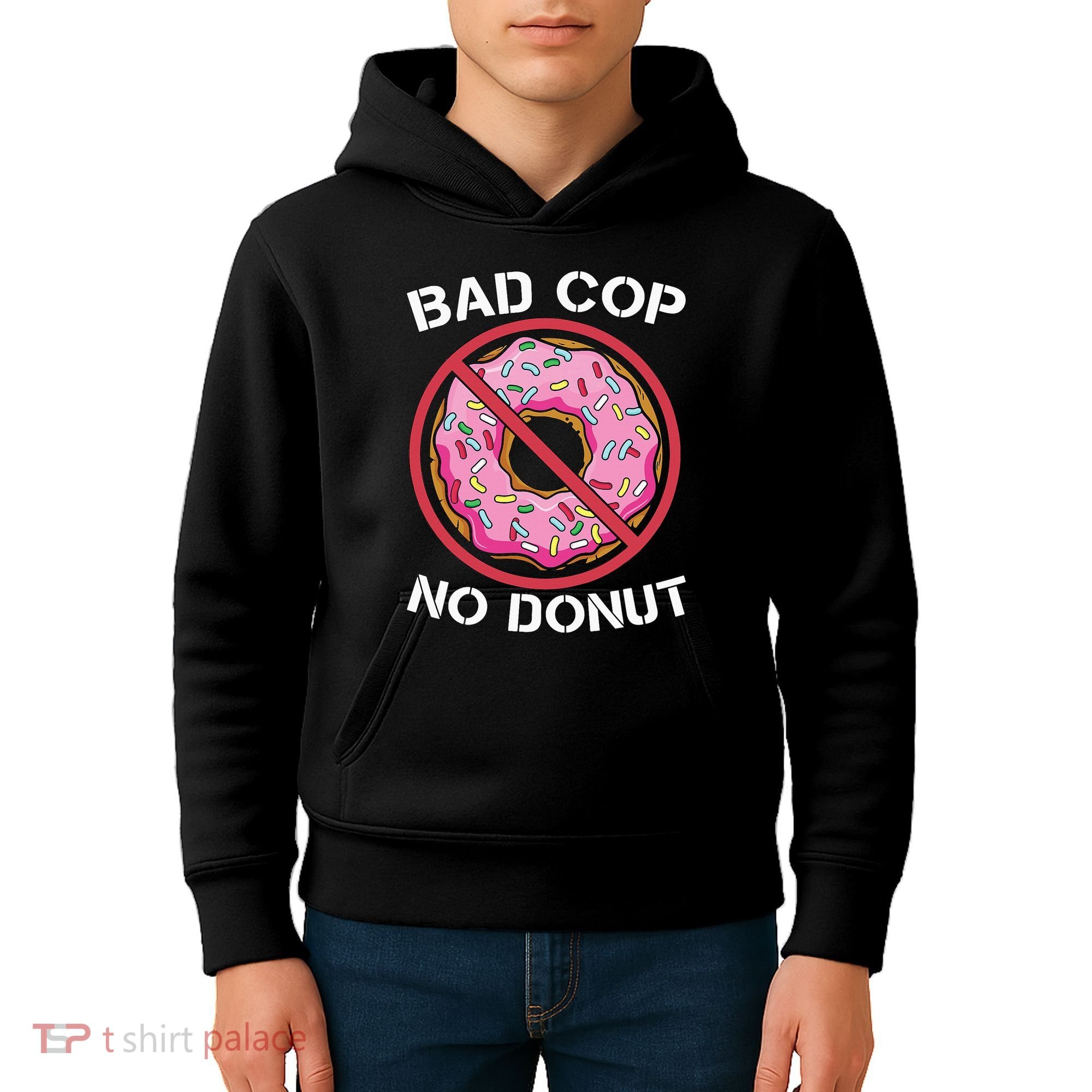 Bad Cop No Donut Law Enforcement Policeman Police Officer Kids Hoodie