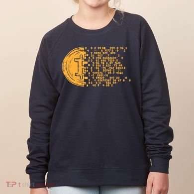 Bitcoin Coin Numbers Btc Crypto Cryptocurrency Miner Trader Women's Sweatshirt