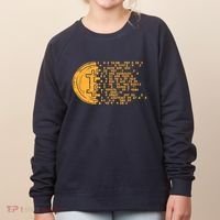 Bitcoin Coin Numbers Btc Crypto Cryptocurrency Miner Trader Women's Sweatshirt thumb 0