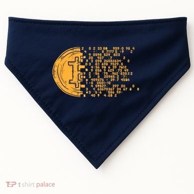 Bitcoin Coin Numbers Btc Crypto Cryptocurrency Miner Trader USA-Made Doggie Bandana