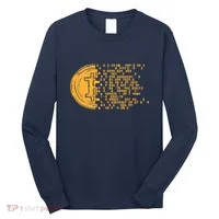Bitcoin Coin Numbers Btc Crypto Cryptocurrency Miner Trader Long Sleeve Shirt thumb 0