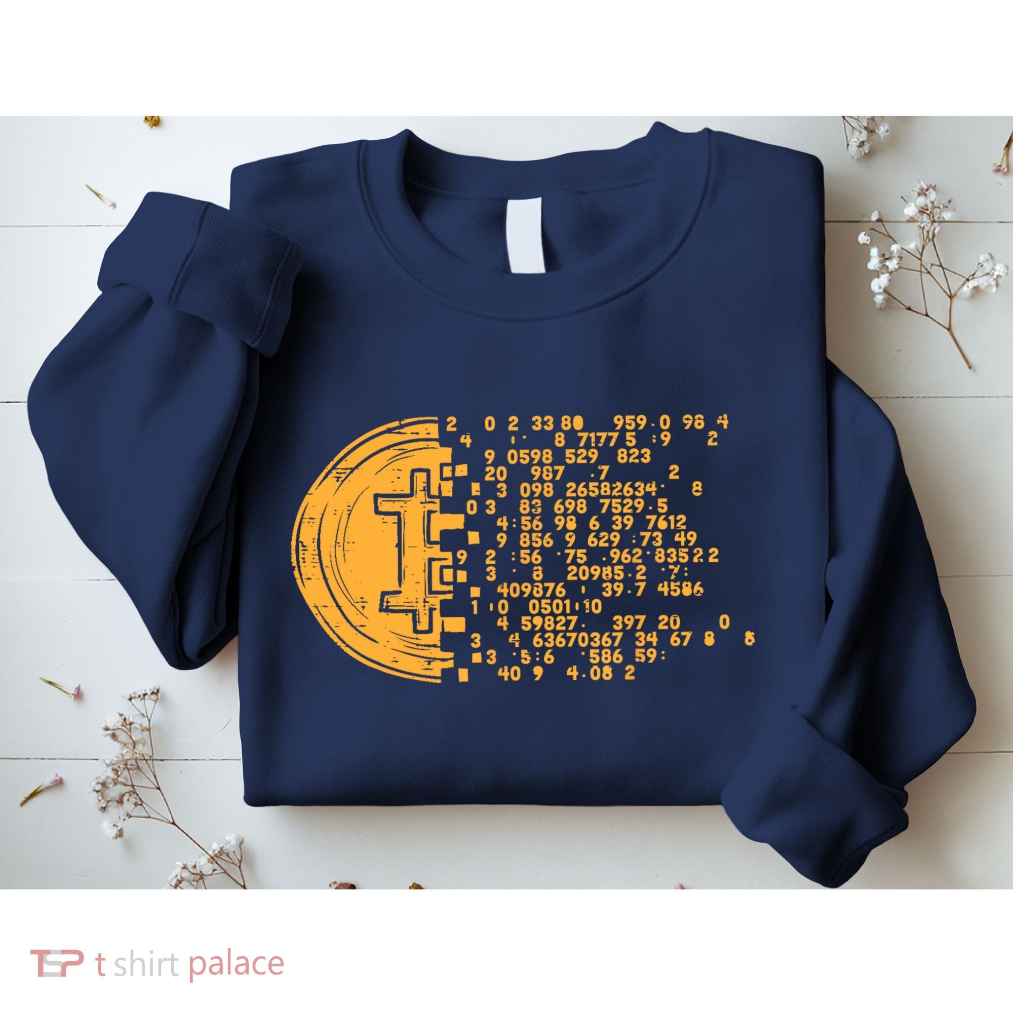 Bitcoin Coin Numbers Btc Crypto Cryptocurrency Miner Trader Sweatshirt