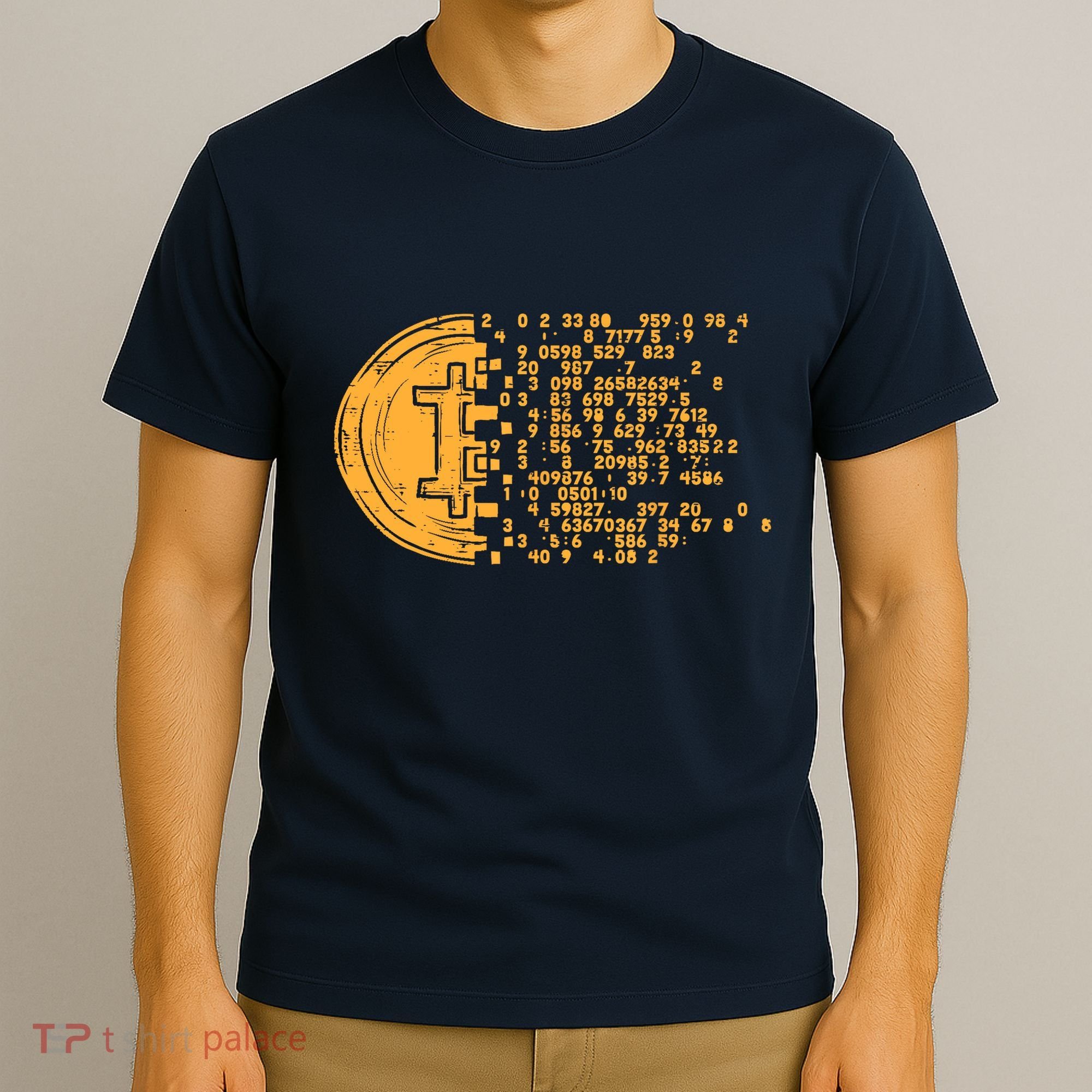 Bitcoin Coin Numbers Btc Crypto Cryptocurrency Miner Trader T-Shirt