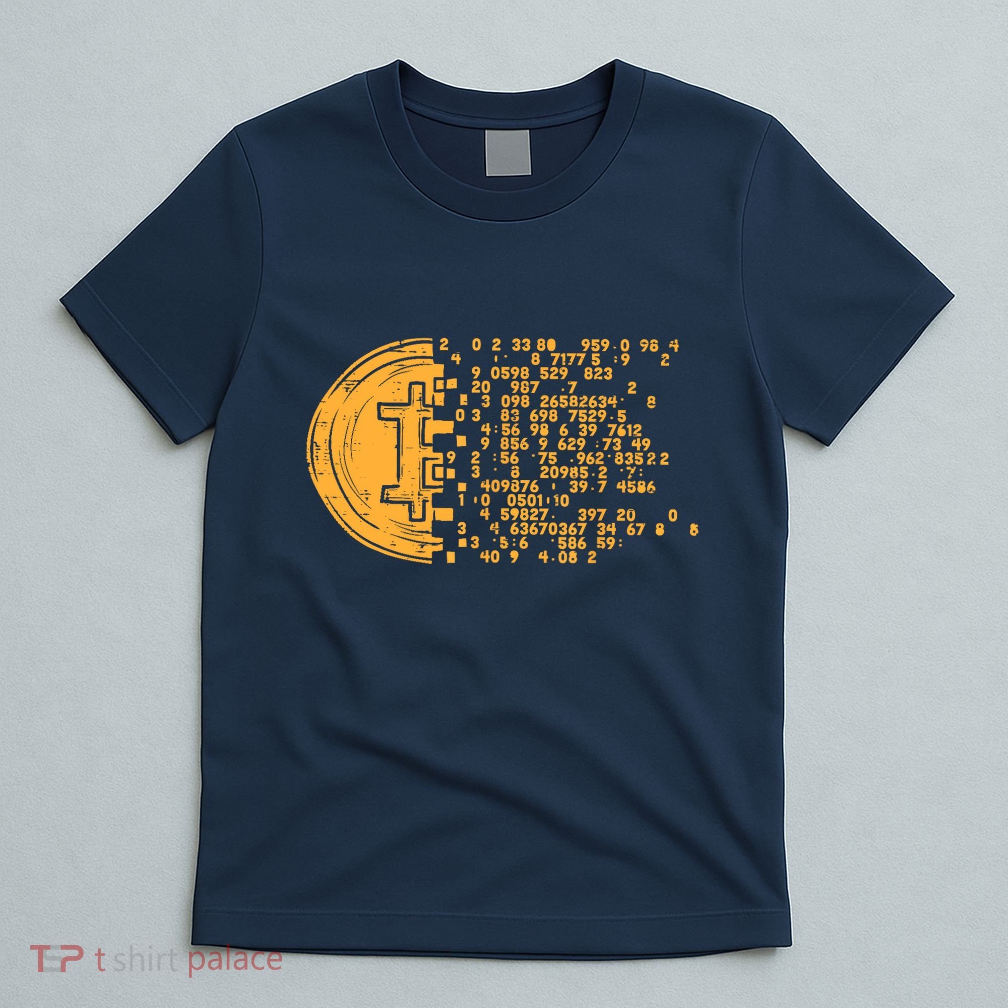 Bitcoin Coin Numbers Btc Crypto Cryptocurrency Miner Trader T-Shirt