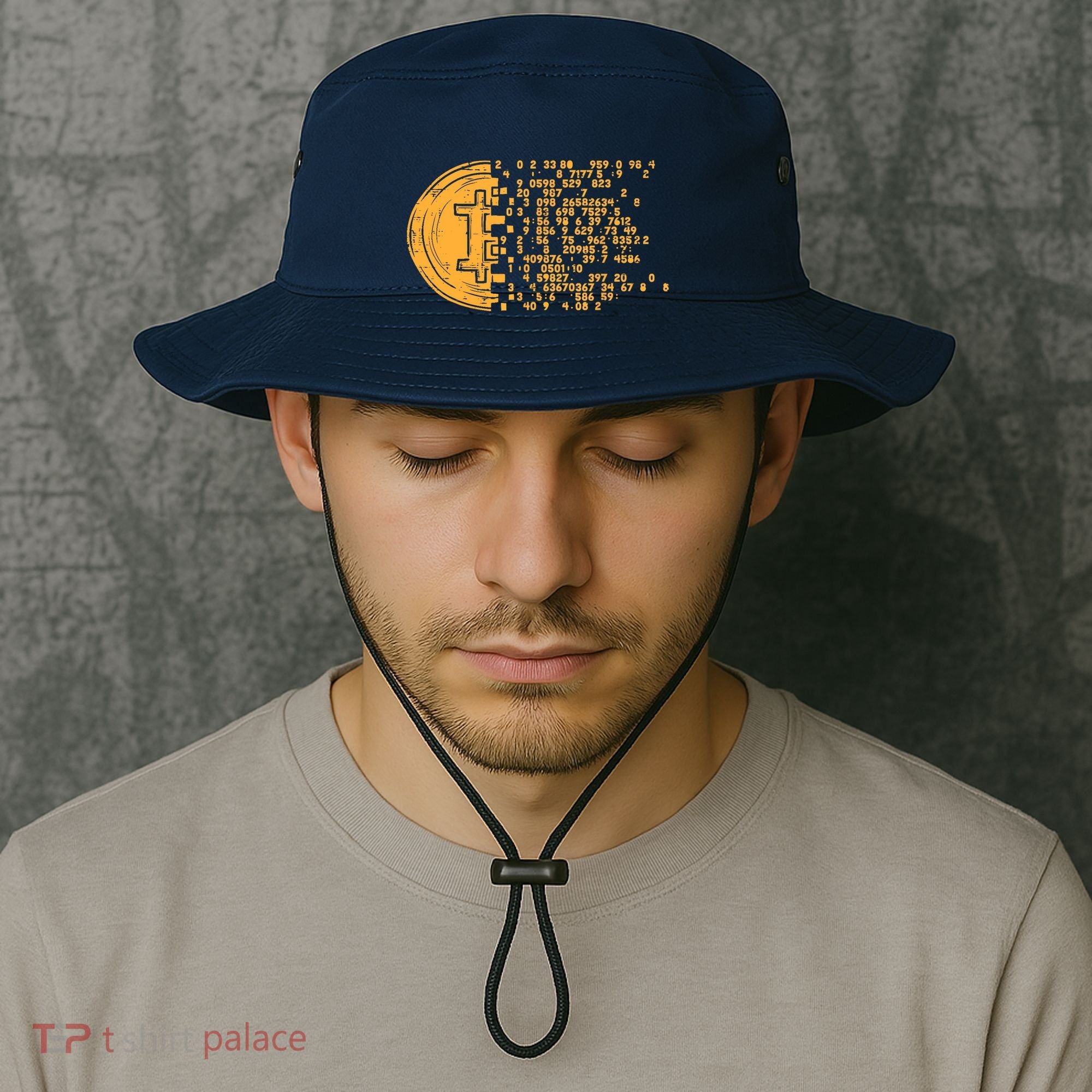 Bitcoin Coin Numbers Btc Crypto Cryptocurrency Miner Trader Bucket Hat