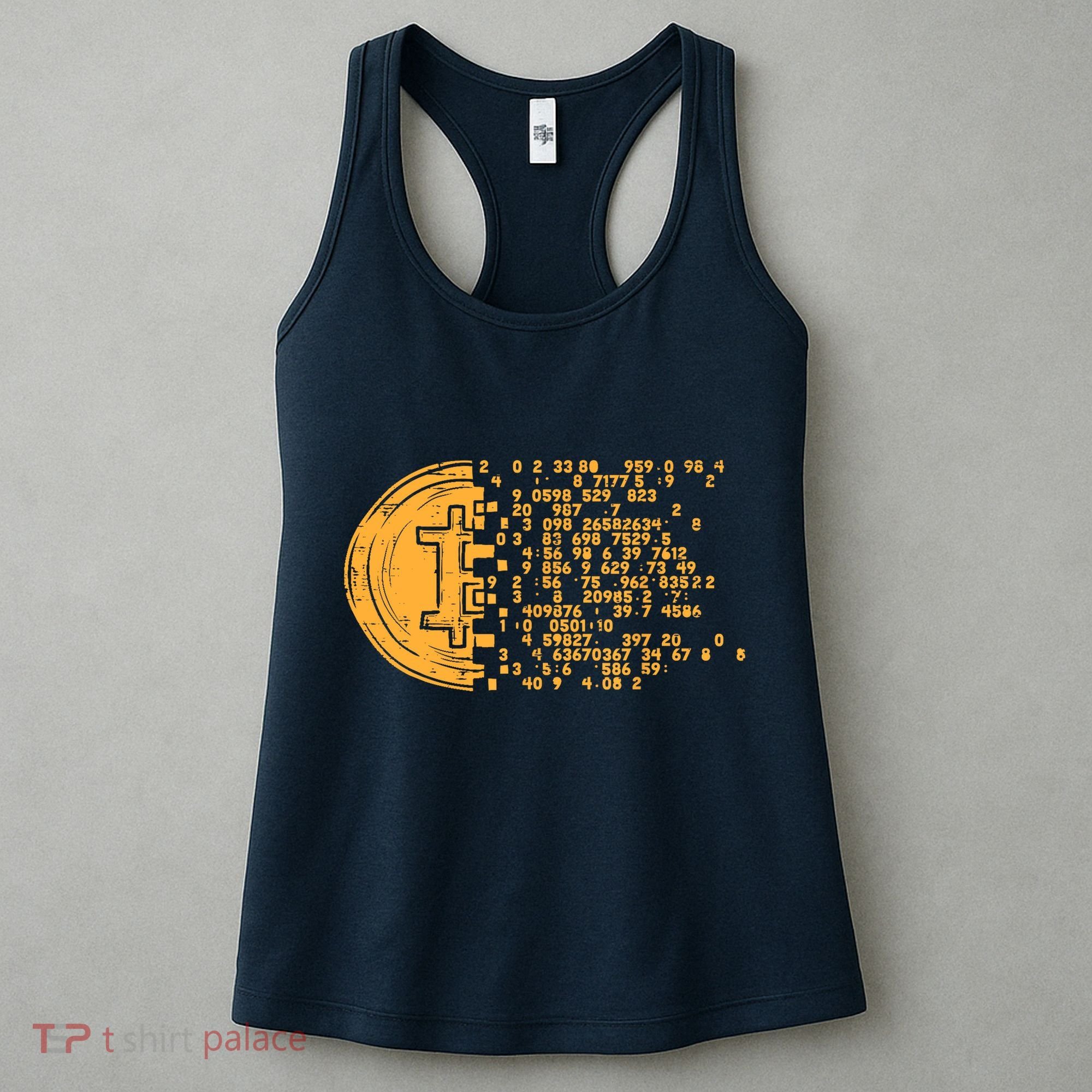 Bitcoin Coin Numbers Btc Crypto Cryptocurrency Miner Trader Women's Tank Top