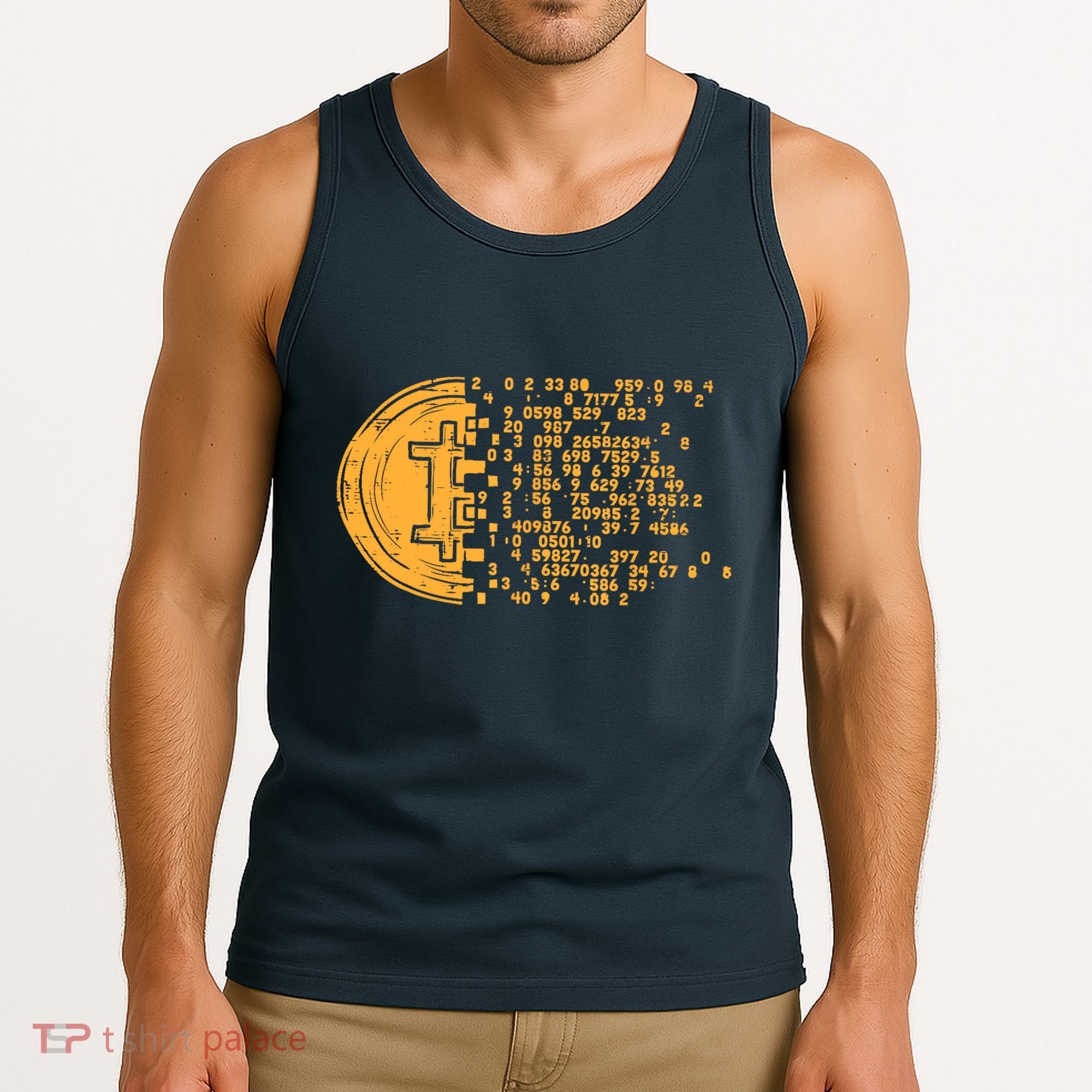 Bitcoin Coin Numbers Btc Crypto Cryptocurrency Miner Trader Tank Top