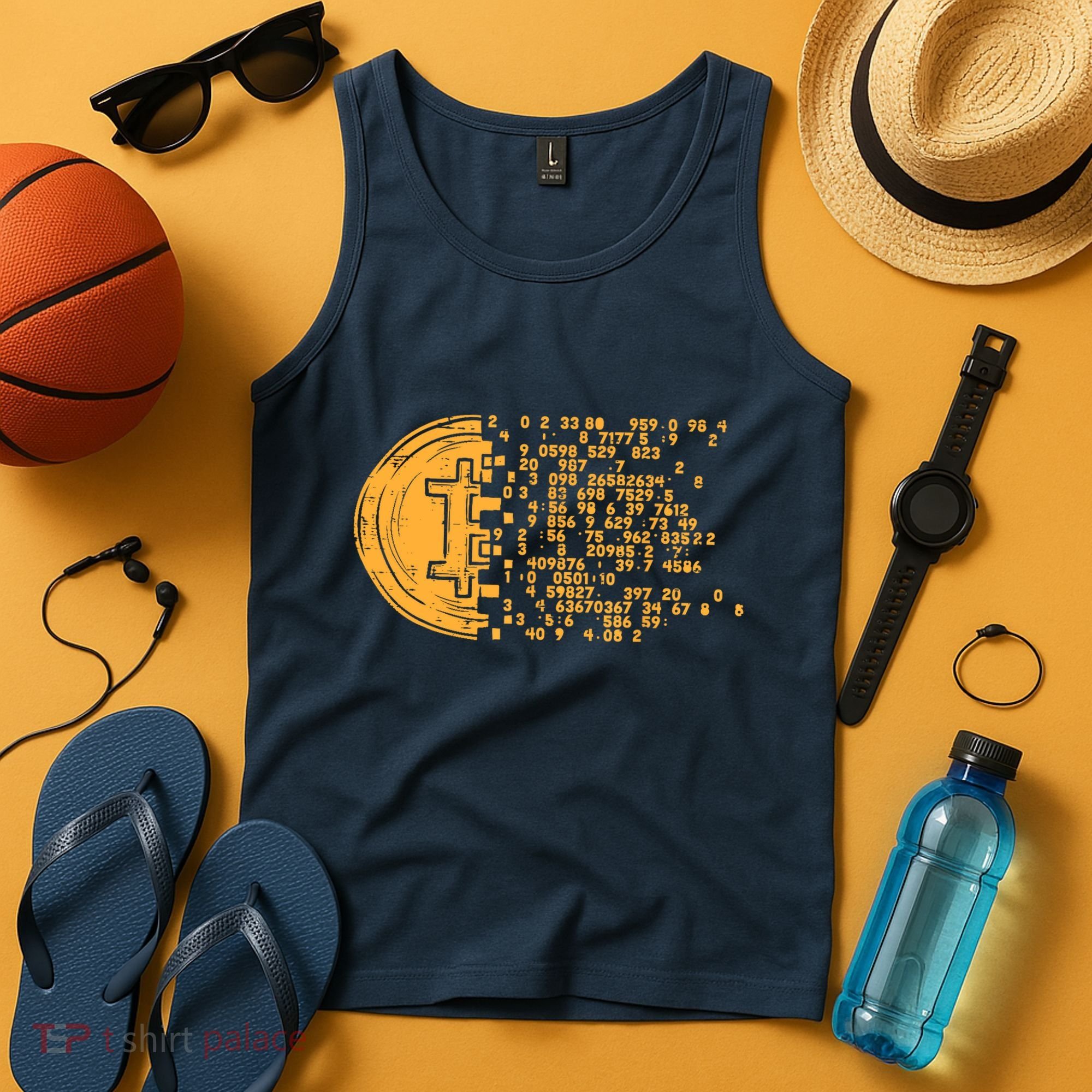 Bitcoin Coin Numbers Btc Crypto Cryptocurrency Miner Trader Tank Top