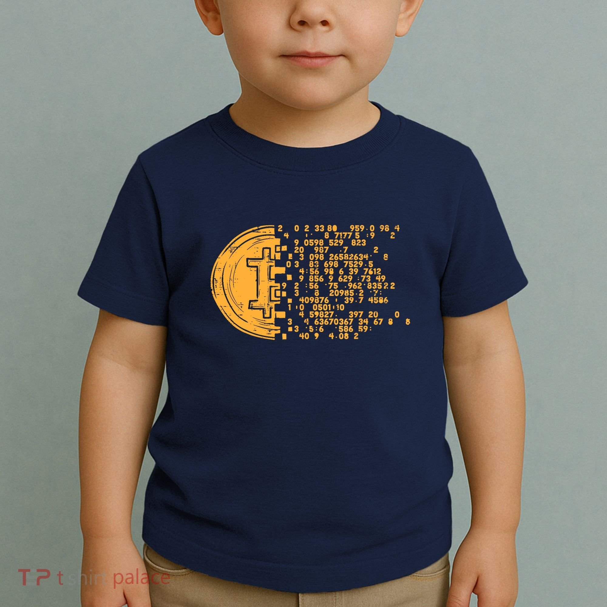Bitcoin Coin Numbers Btc Crypto Cryptocurrency Miner Trader Toddler T-Shirt