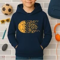 Bitcoin Coin Numbers Btc Crypto Cryptocurrency Miner Trader Kids Hoodie thumb 2