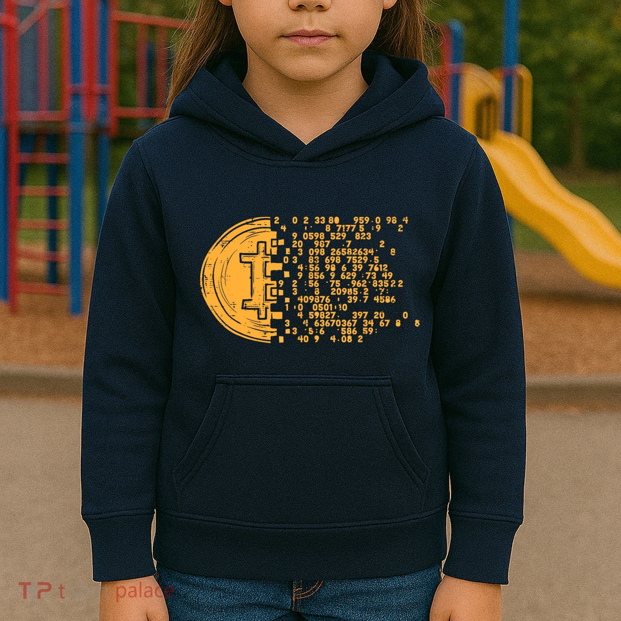Bitcoin Coin Numbers Btc Crypto Cryptocurrency Miner Trader Kids Hoodie