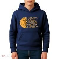 Bitcoin Coin Numbers Btc Crypto Cryptocurrency Miner Trader Kids Hoodie thumb 4