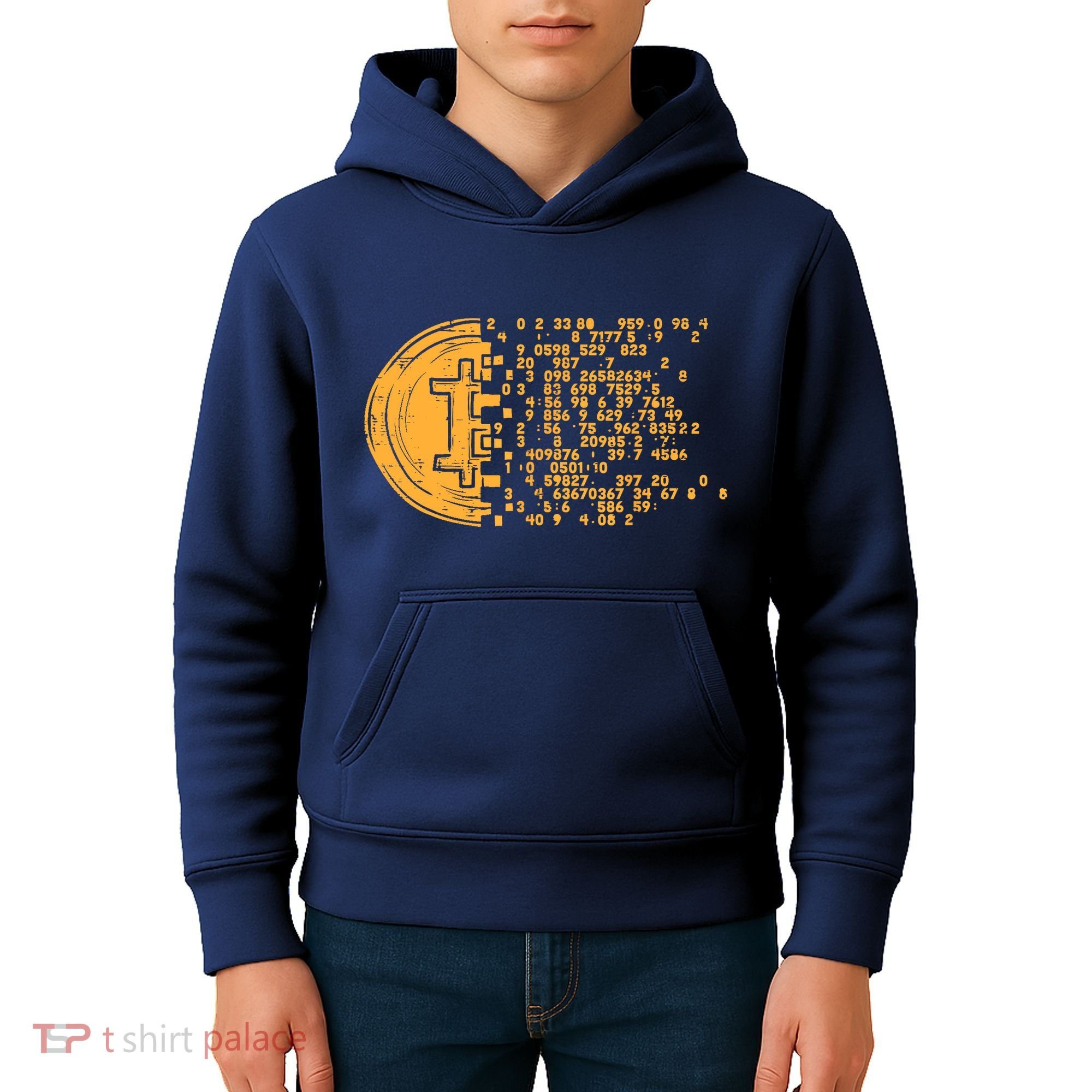 Bitcoin Coin Numbers Btc Crypto Cryptocurrency Miner Trader Kids Hoodie