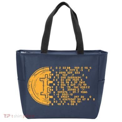 Bitcoin Coin Numbers Btc Crypto Cryptocurrency Miner Trader Tote Bag