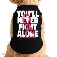 Breast Cancer Nobody Fights Alone Breast Cancer Awareness Doggie Tank thumb 0