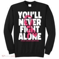 Breast Cancer Nobody Fights Alone Breast Cancer Awareness Sweatshirt thumb 0