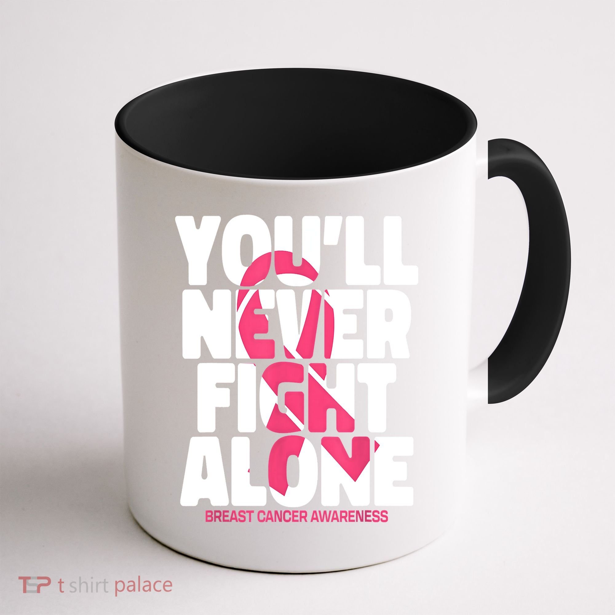 Breast Cancer Nobody Fights Alone Breast Cancer Awareness Coffee Mug