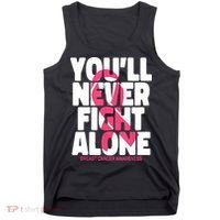 Breast Cancer Nobody Fights Alone Breast Cancer Awareness Tank Top thumb 0