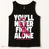 Breast Cancer Nobody Fights Alone Breast Cancer Awareness Tank Top thumb 2
