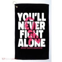 Breast Cancer Nobody Fights Alone Breast Cancer Awareness Golf Towel thumb 0