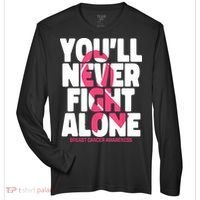Breast Cancer Nobody Fights Alone Breast Cancer Awareness Zone Performance Long-Sleeve T-Shirt thumb 0