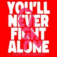 Breast Cancer Nobody Fights Alone Breast Cancer Awareness Santa Hat thumb 1
