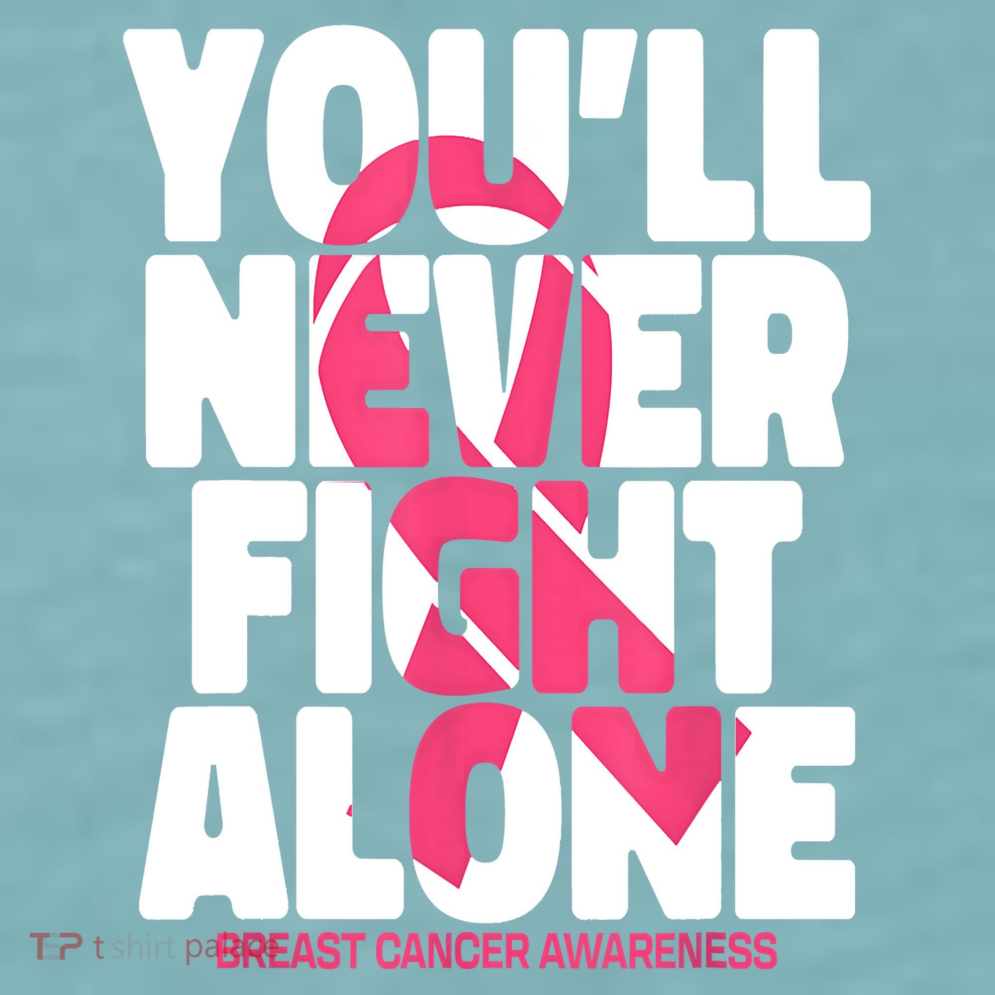 Breast Cancer Nobody Fights Alone Breast Cancer Awareness Sueded Cloud Jersey T-Shirt