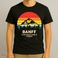 Banff Canadian National Park Retro Souvenir T-Shirt thumb 3