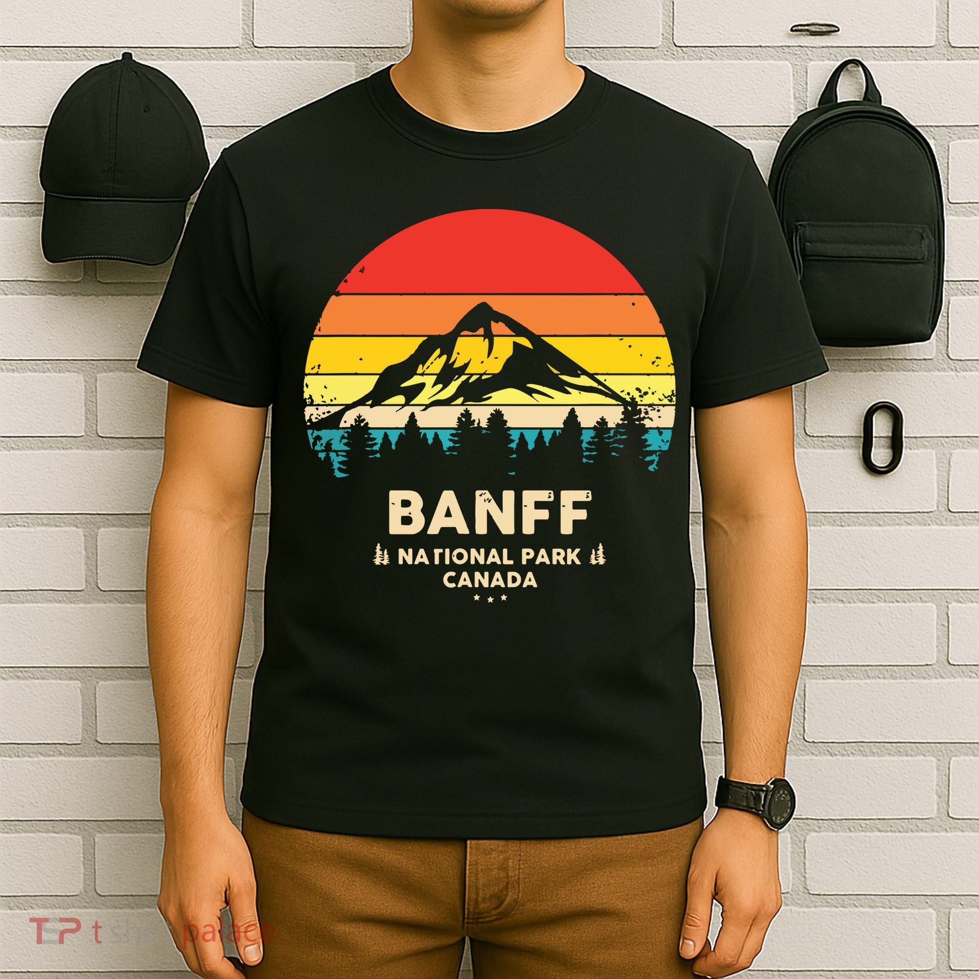 Banff Canadian National Park Retro Souvenir T-Shirt