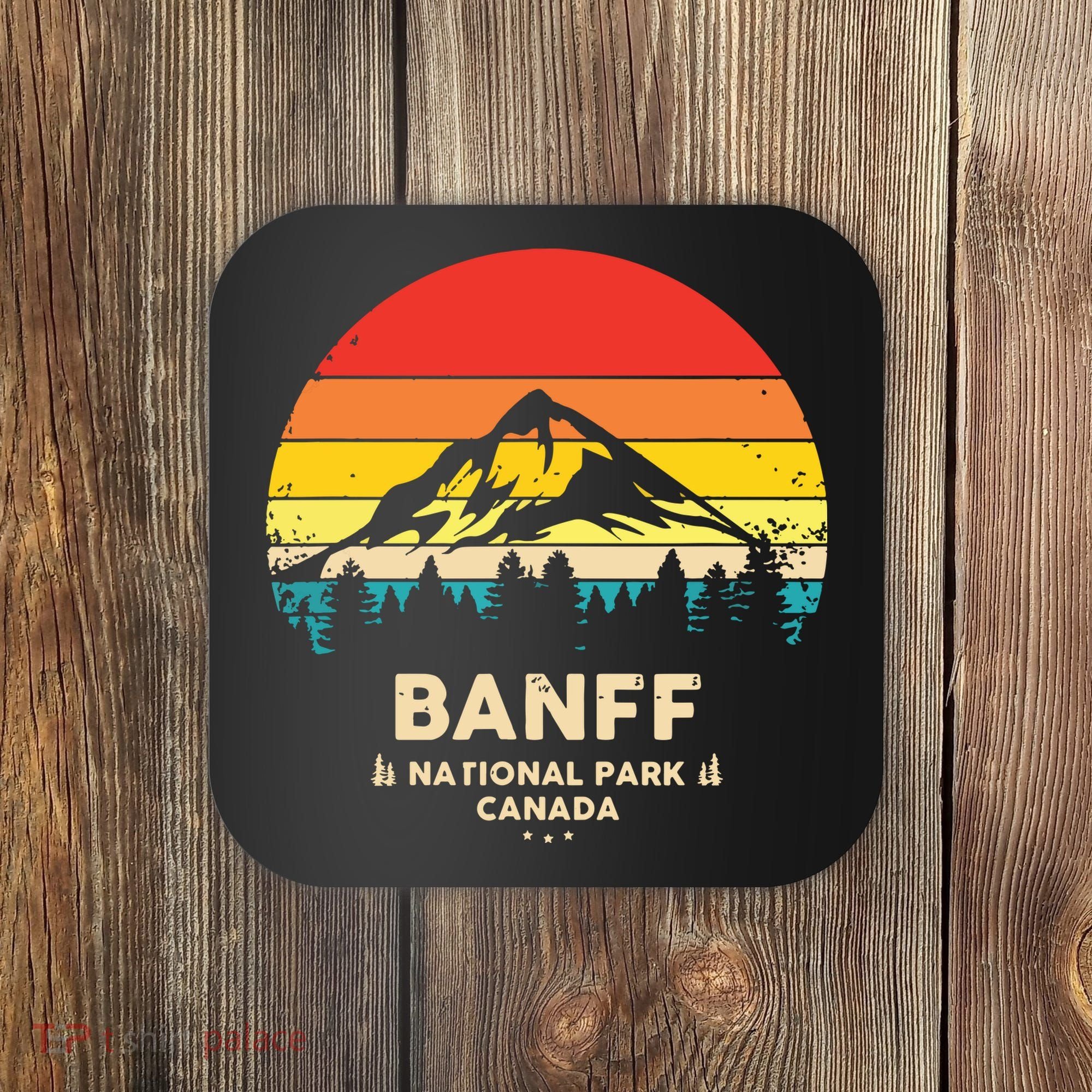 Banff Canadian National Park Retro Souvenir Coaster
