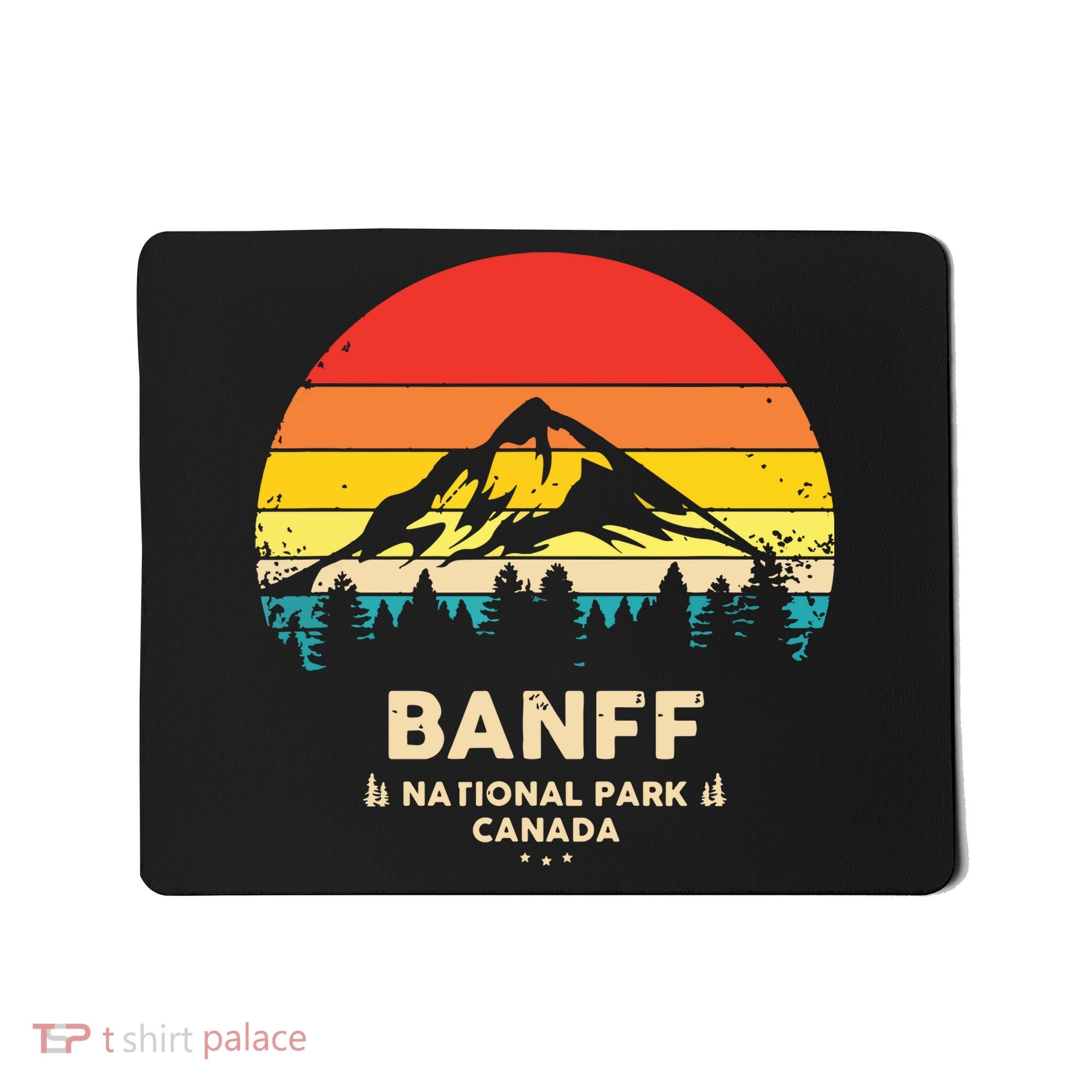 Banff Canadian National Park Retro Souvenir Mousepad