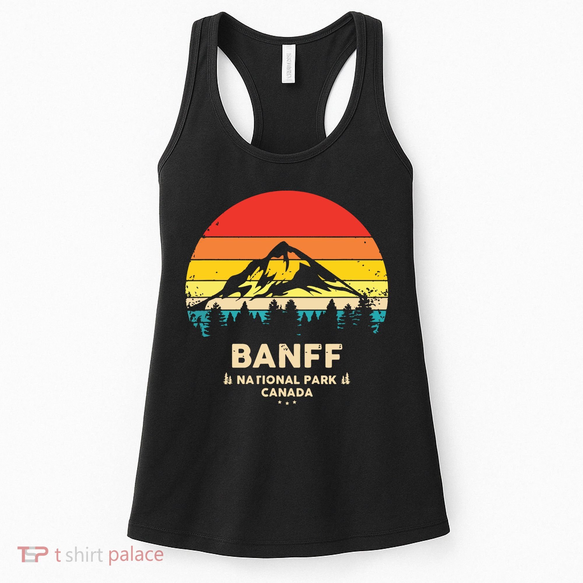 Banff Canadian National Park Retro Souvenir Women's Tank Top