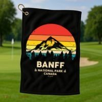 Banff Canadian National Park Retro Souvenir Golf Towel thumb 1