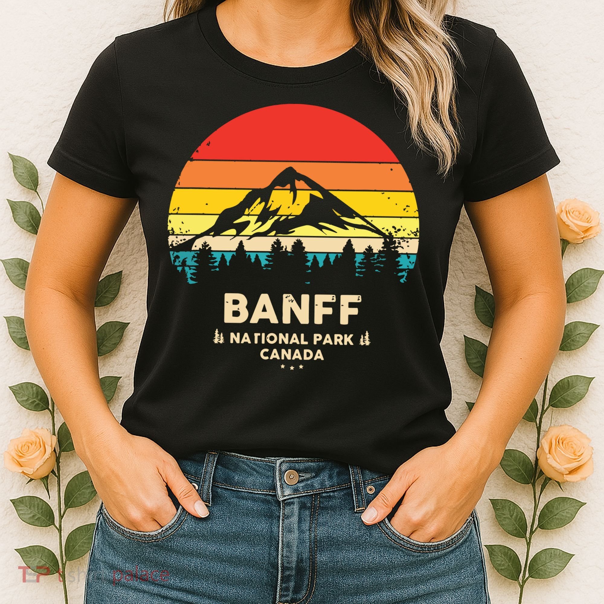 Banff Canadian National Park Retro Souvenir Women's T-Shirt