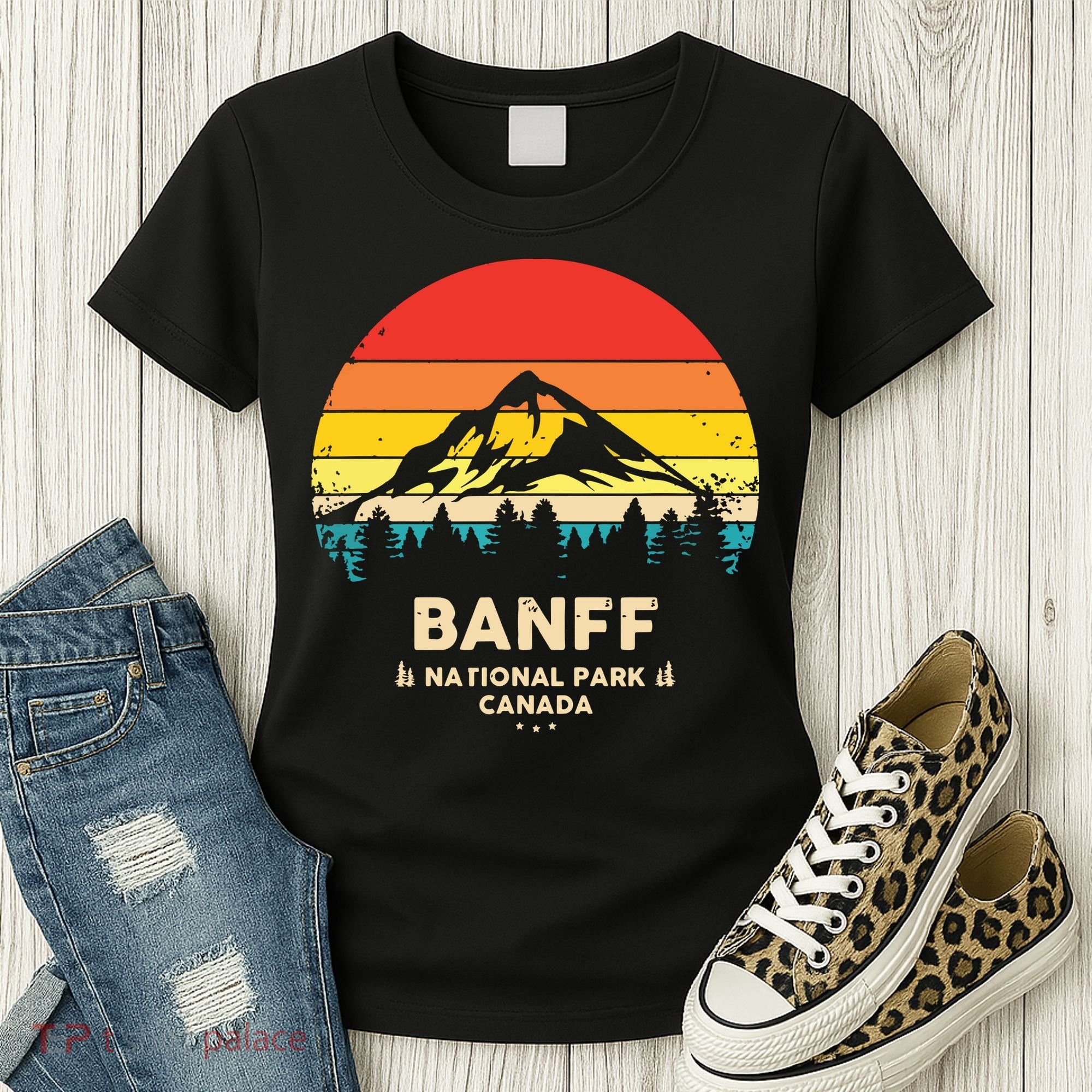 Banff Canadian National Park Retro Souvenir Women's T-Shirt