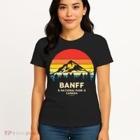 Banff Canadian National Park Retro Souvenir Women's T-Shirt thumb 4