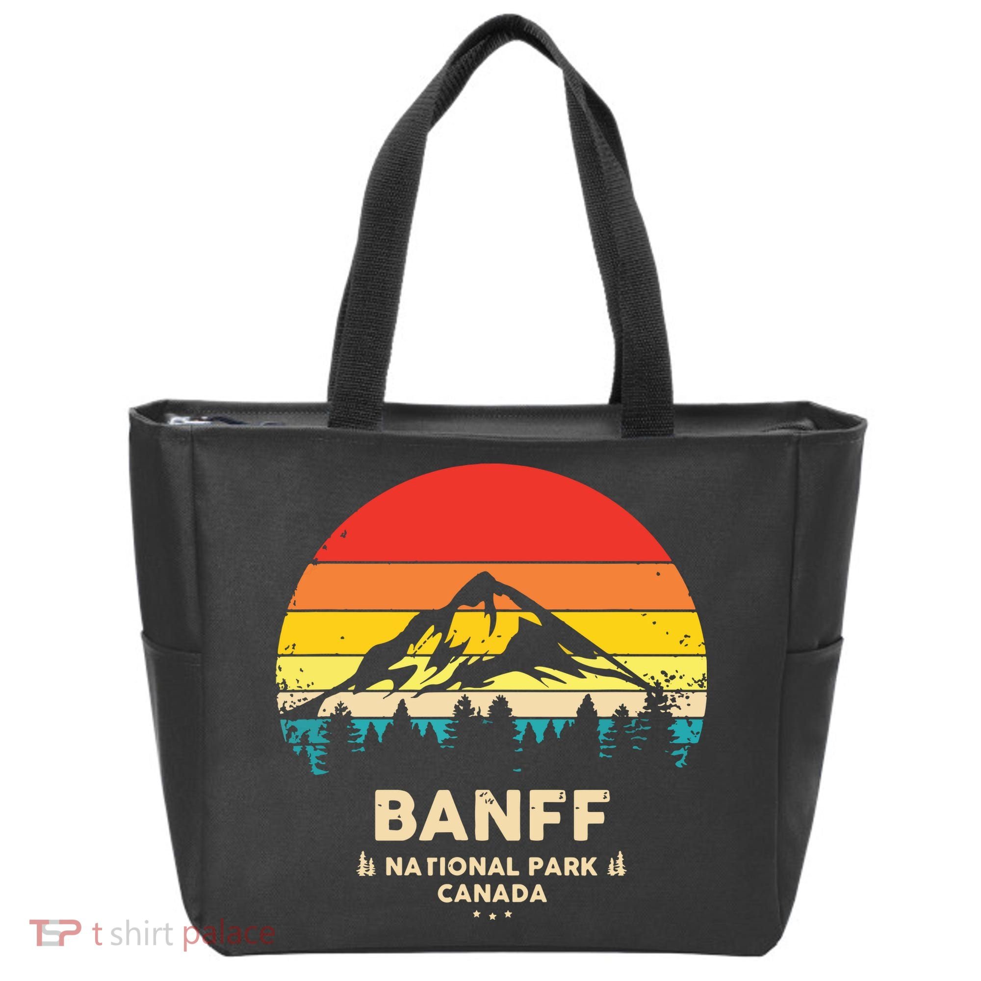 Banff Canadian National Park Retro Souvenir Tote Bag