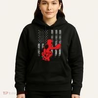 Baseball Catcher On American Flag Baseball Catcher Flag Hoodie thumb 5