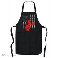 Baseball Catcher On American Flag Baseball Catcher Flag Apron thumb 0
