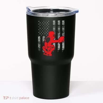 Baseball Catcher On American Flag Baseball Catcher Flag Tumbler