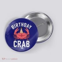Birthday Crab Owner Gift Button thumb 0