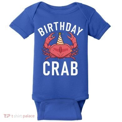 Birthday Crab Owner Gift Baby Bodysuit