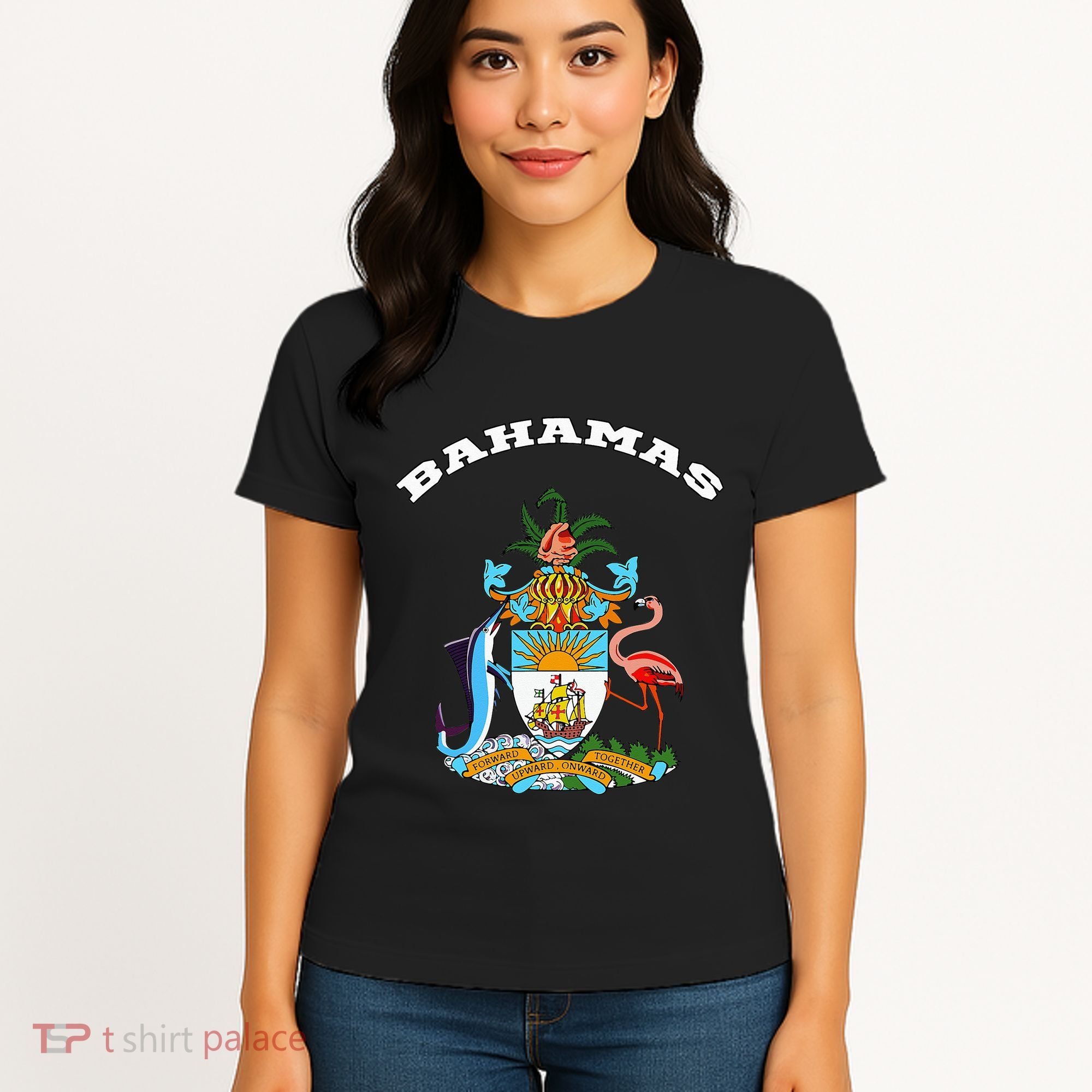 Bahamas Coat of Arms Souvenir Gift Flag Bahamians Women's T-Shirt