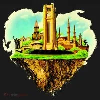 Beirut City On Floating Land Bucket Hat thumb 4