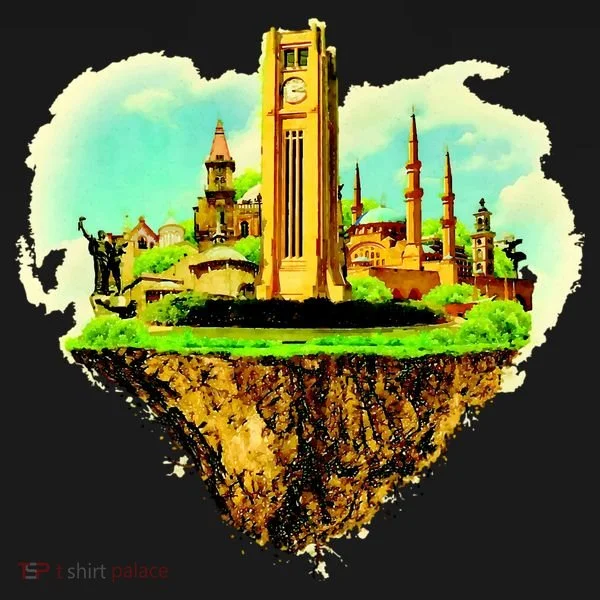Beirut City On Floating Land Bucket Hat